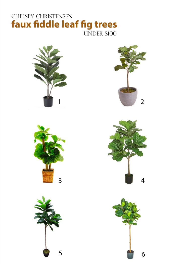 6 Faux Fiddle Leaf Fig Trees Under $100